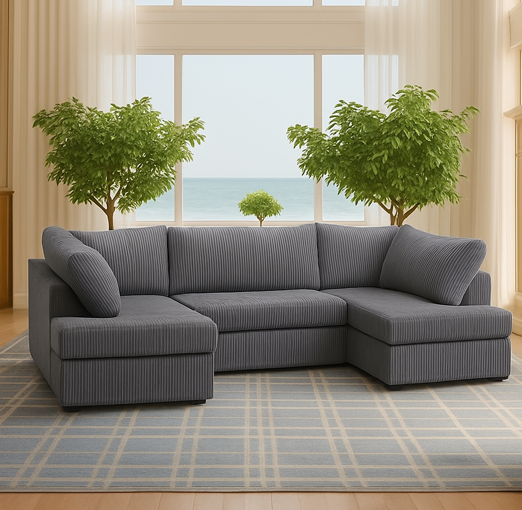 London Full Back Corner Sofa (Jumbo Cord) Sofa Scene