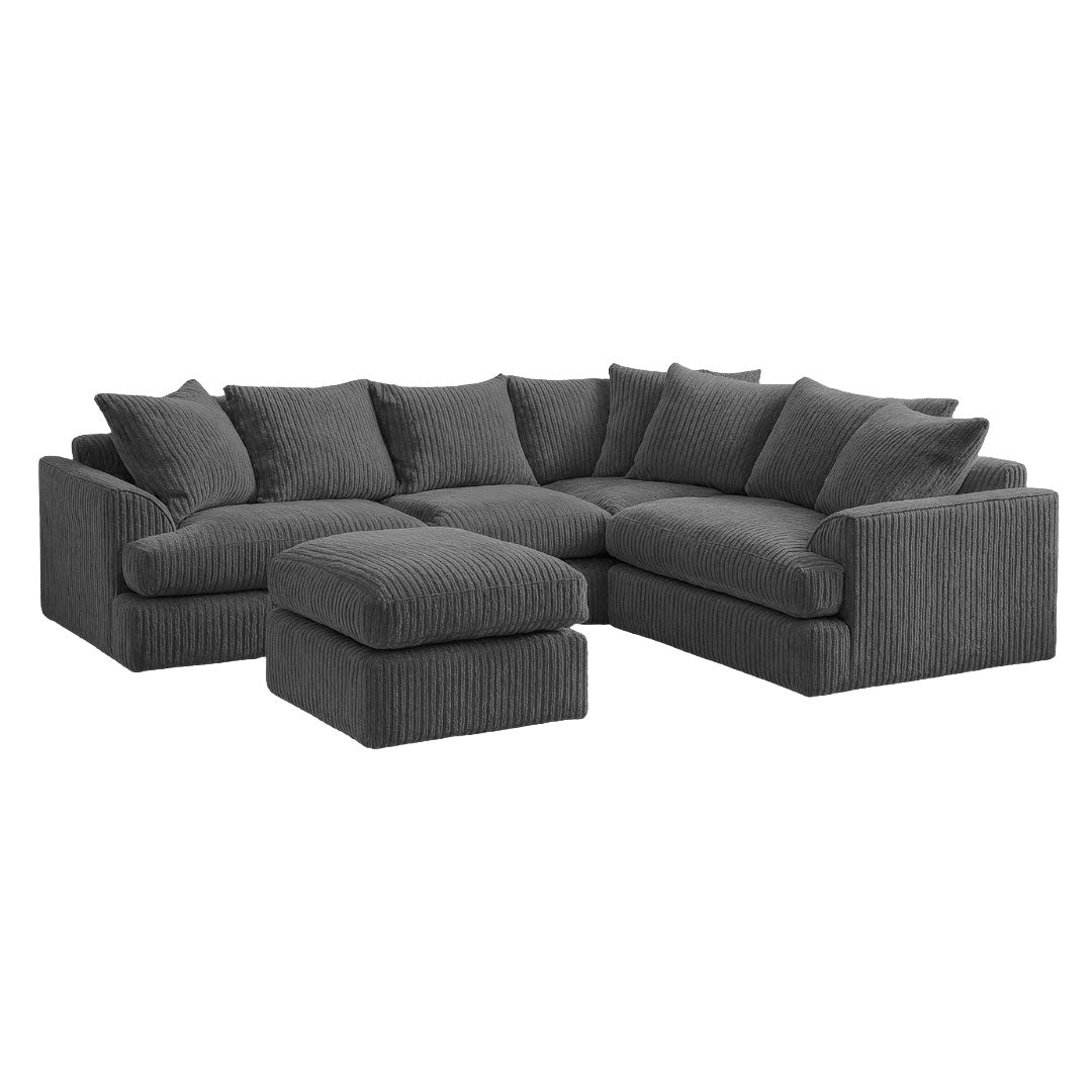 King Size Liverpool Sofa and Foot Stool Sofa Scene