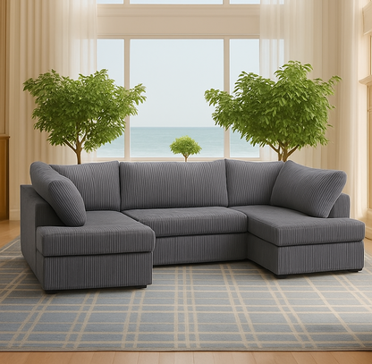 London Full Back Corner Sofa (Jumbo Cord)