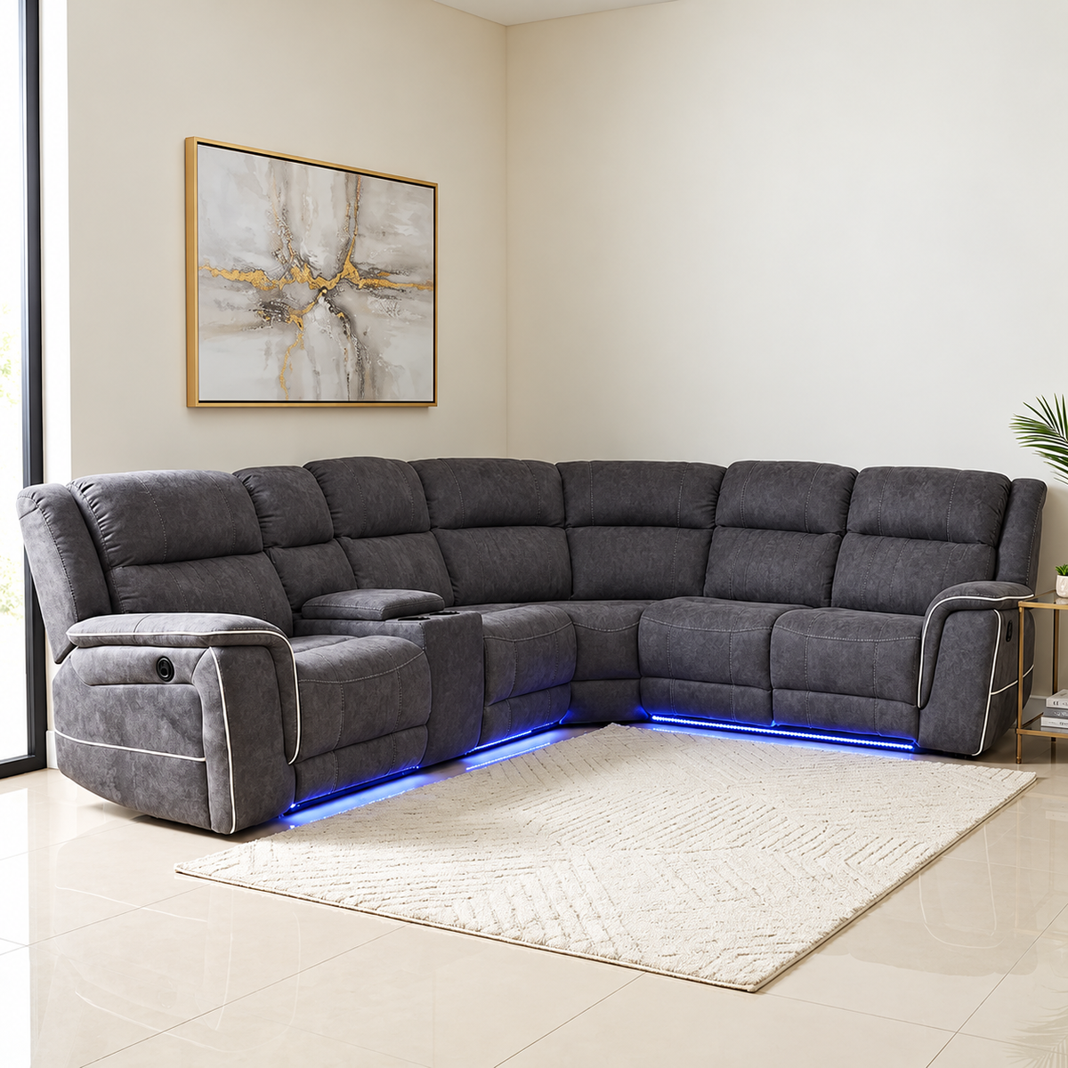 Model H Electric Recliner Corner Sofa