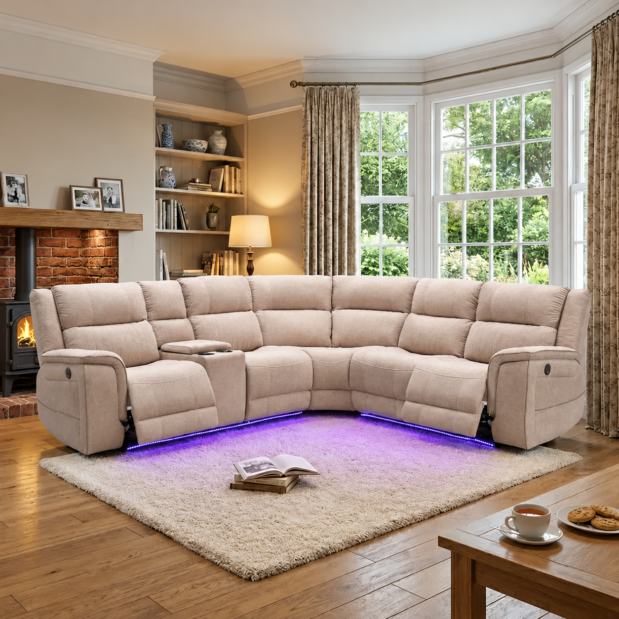 Model H Electric Recliner Corner Sofa