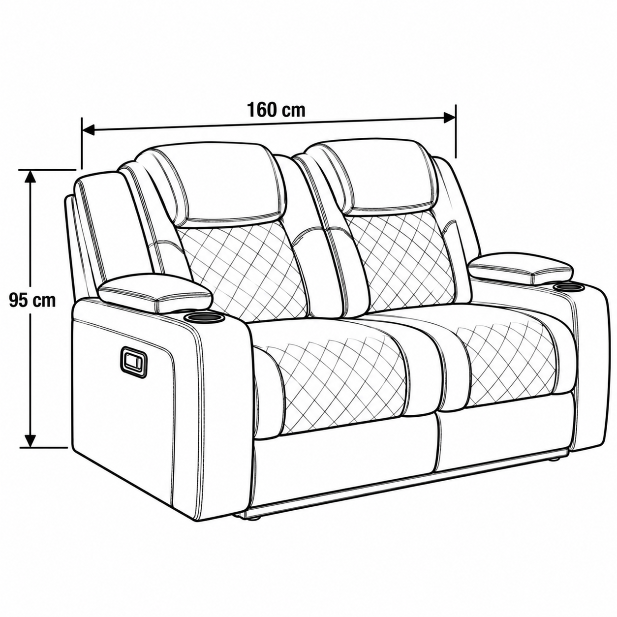 Model O Electric Recliner Sofa