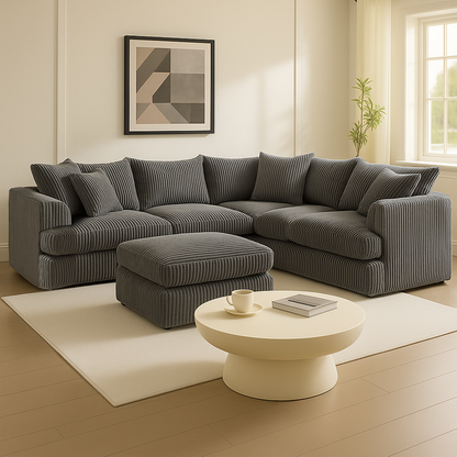 King Size Liverpool Sofa and Foot Stool