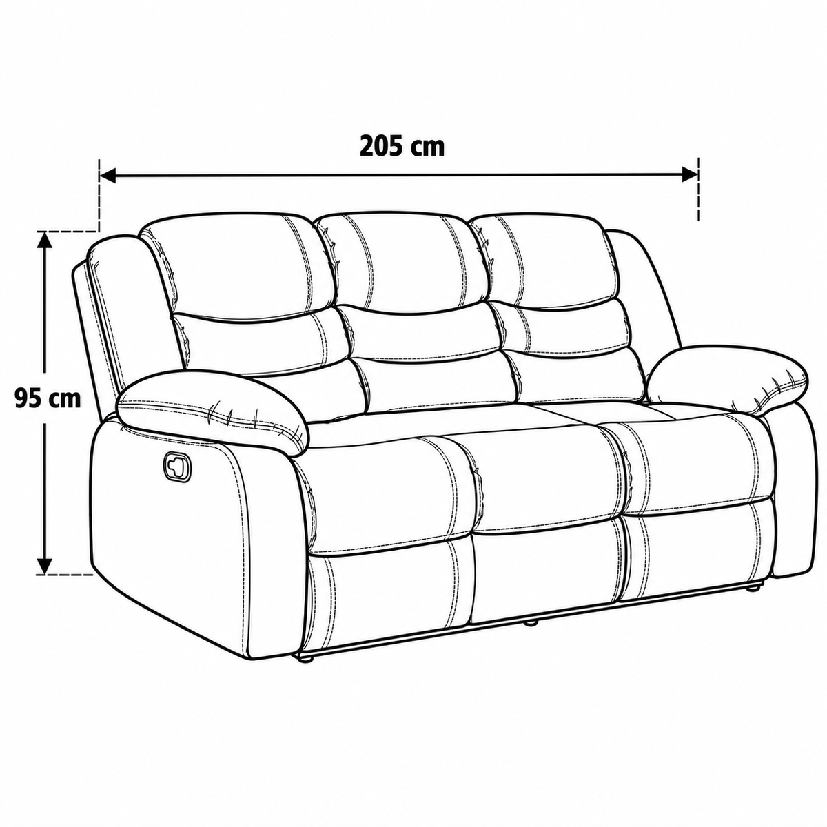 Model S Recliner Sofa