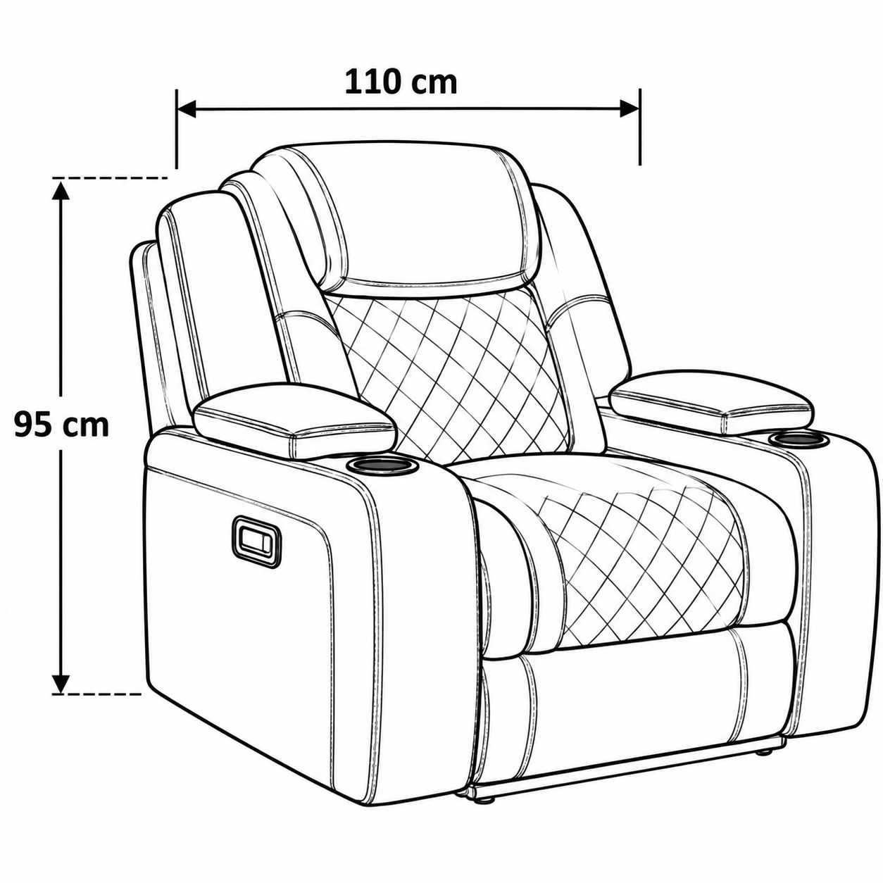 Model O Electric Recliner Sofa